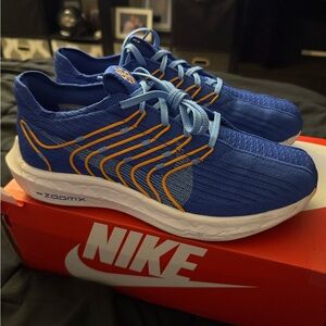 Nike ZoomX Blue with Orange Accents